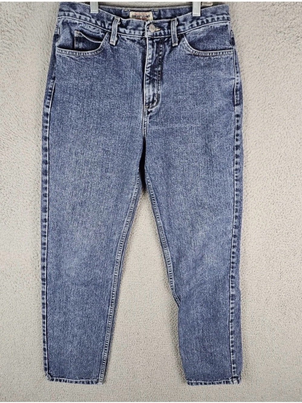 Guess Women's High-Rise Vintage Wash Blue Jeans Style 1050